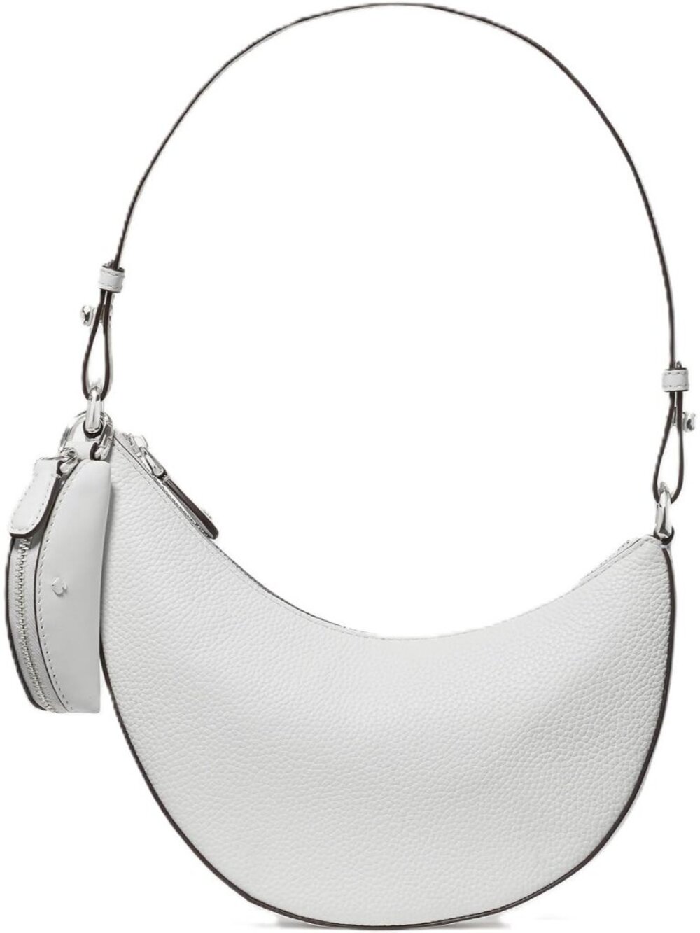 Women's True White Duo Crinkle Metallic Leather Mini Shoulder Crossbody Bags